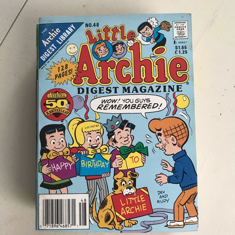Little Archie Digest Magazine #48- Blue Comic Cover